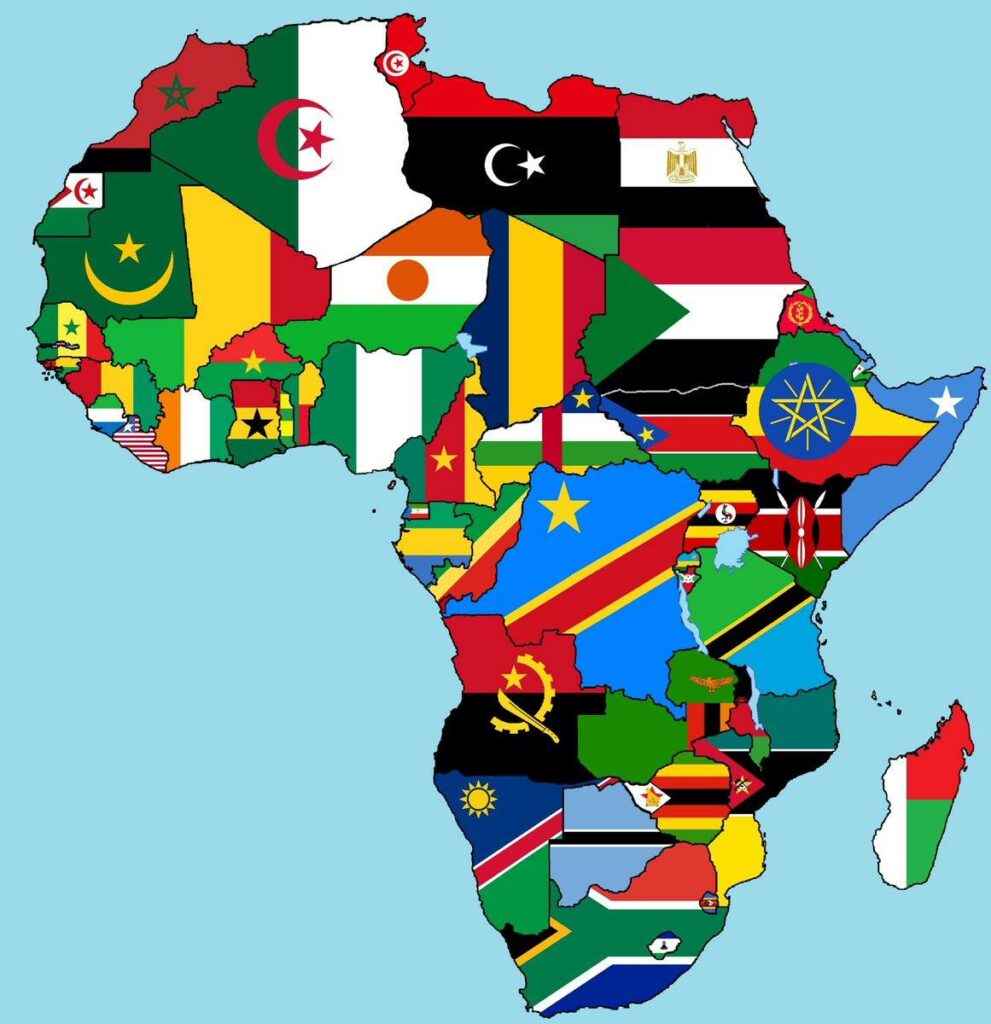 What is the largest country in Africa: 7 largest in size